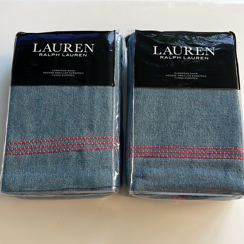 New Ralph Lauren Maggie Blue European Sham Set of 2. $270